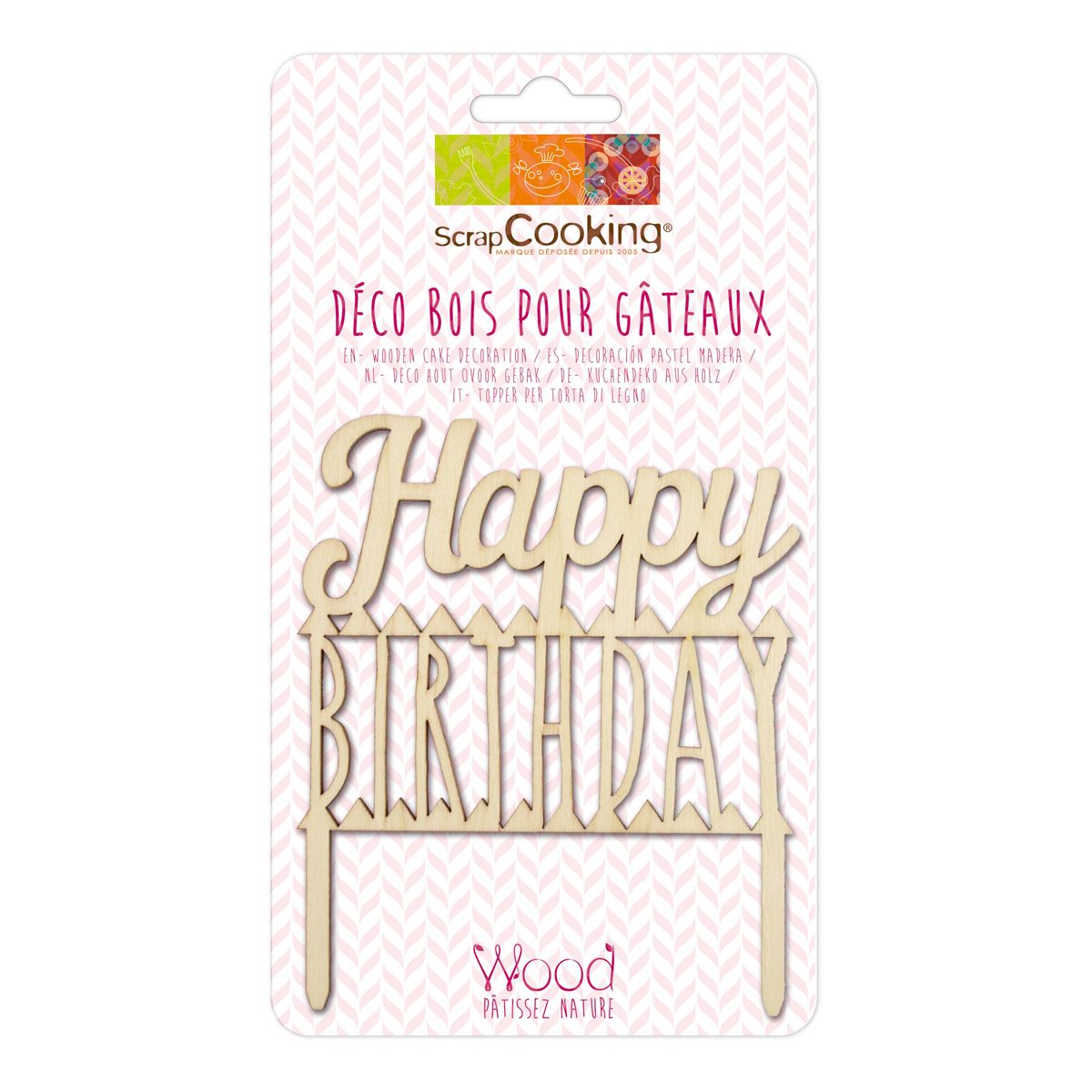 ScrapCooking Kaketopp i tre Happy Birthday