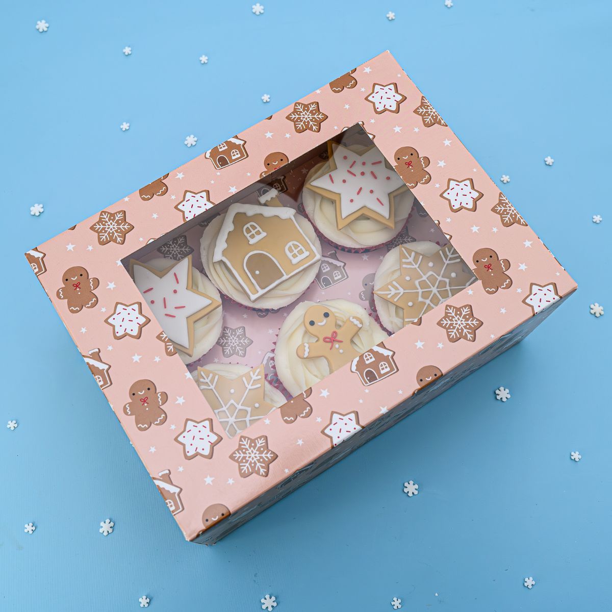 Muffinsboks for 6 stk Pepperkakemann, 2 pk