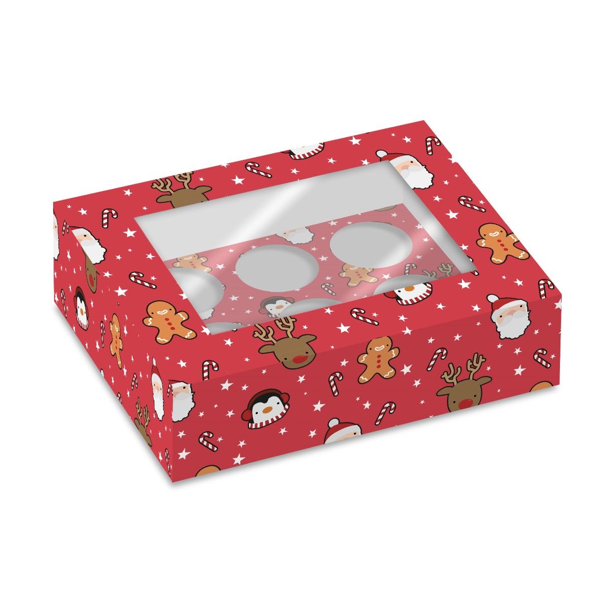 Muffinsboks for 6 stk Jul, 2 pk