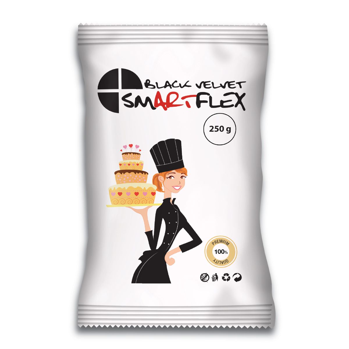SmartFlex Fondant Black Velvet 250g