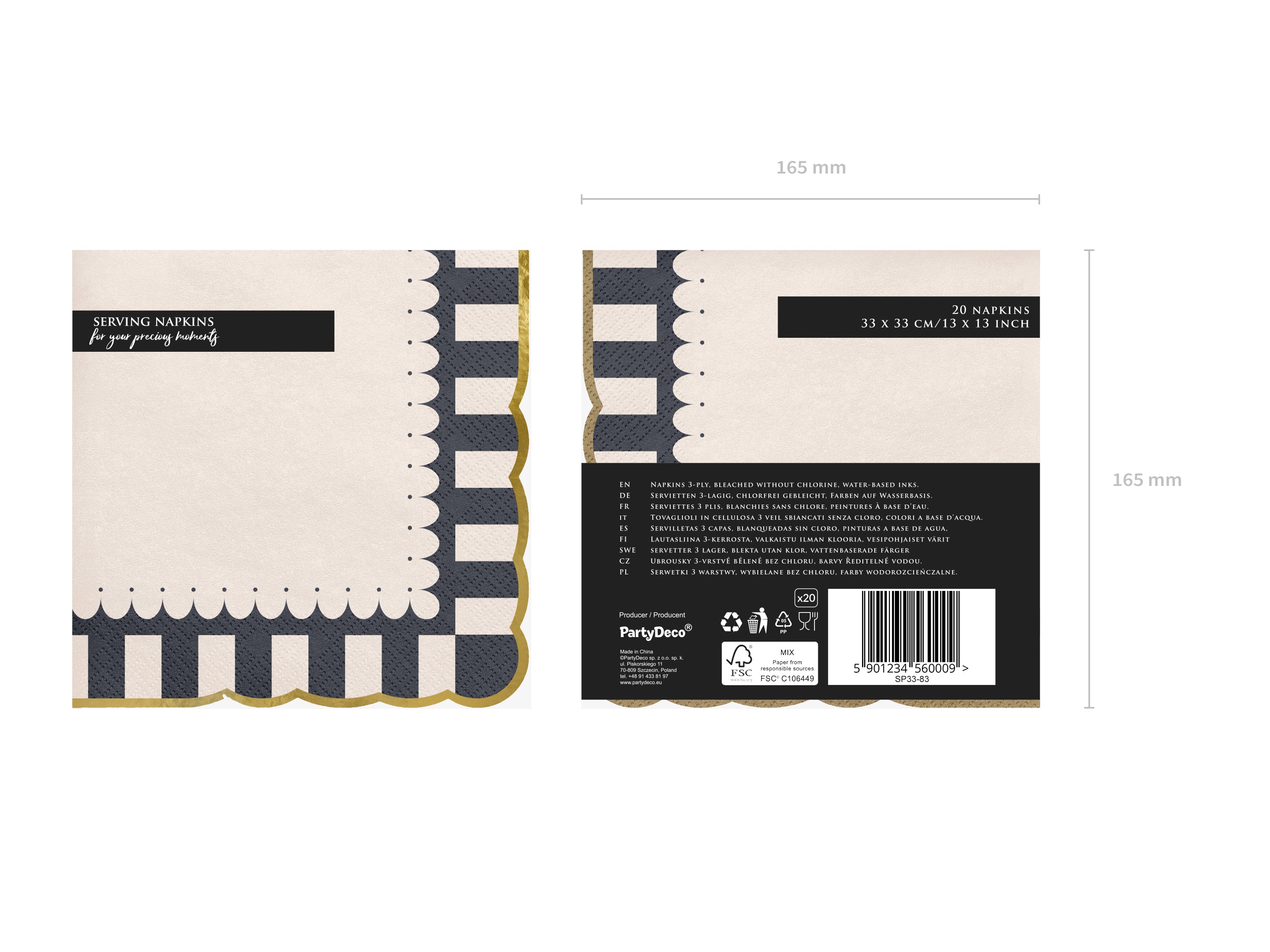 Papirservietter Spider 12 stk