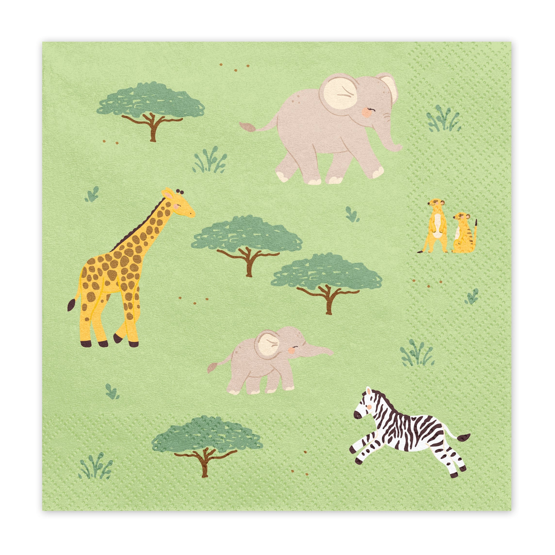 Servietter Safari 33x33 cm, 12 stk