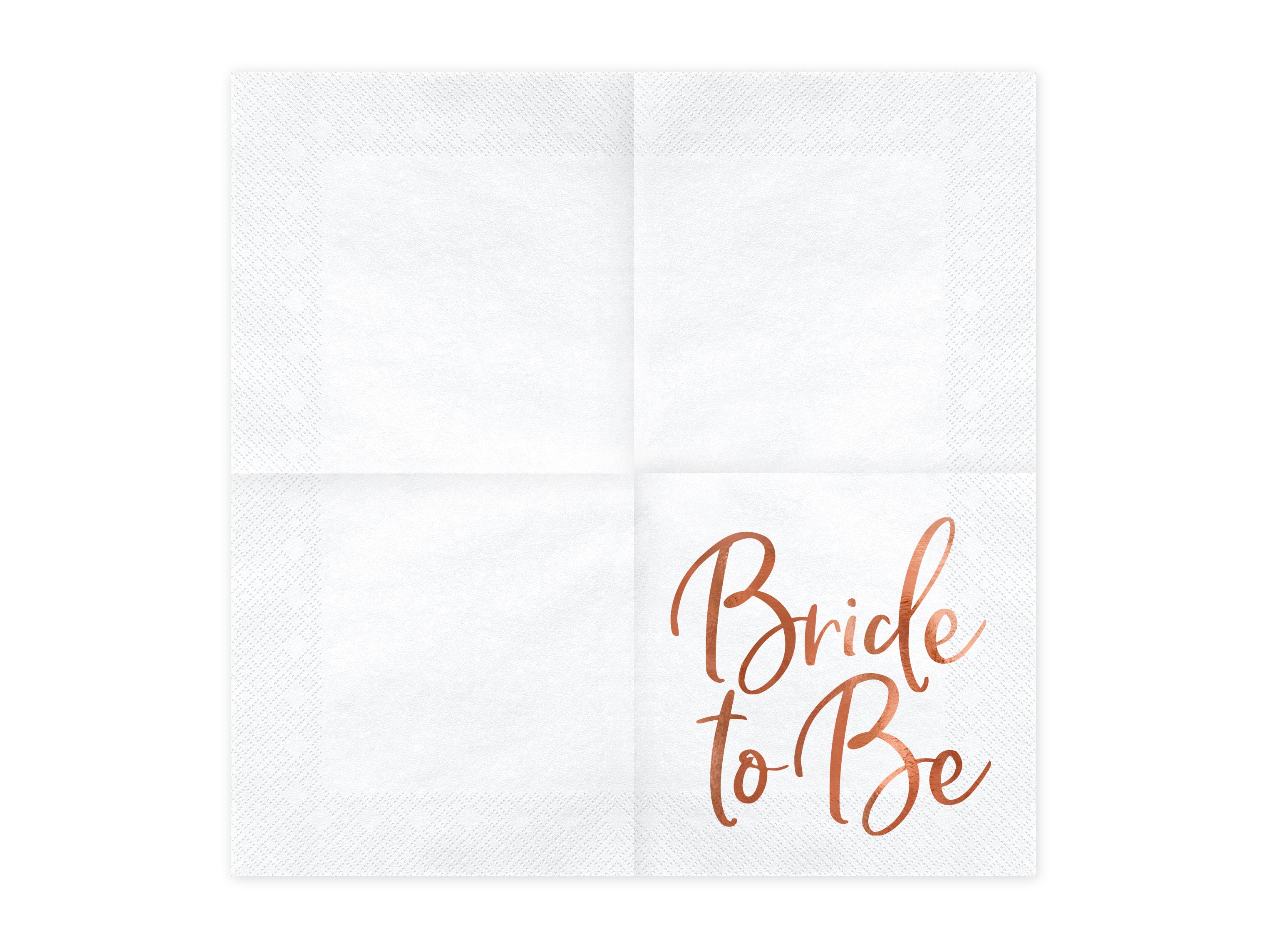 Servietter Bride to be Rosegold 12 stk