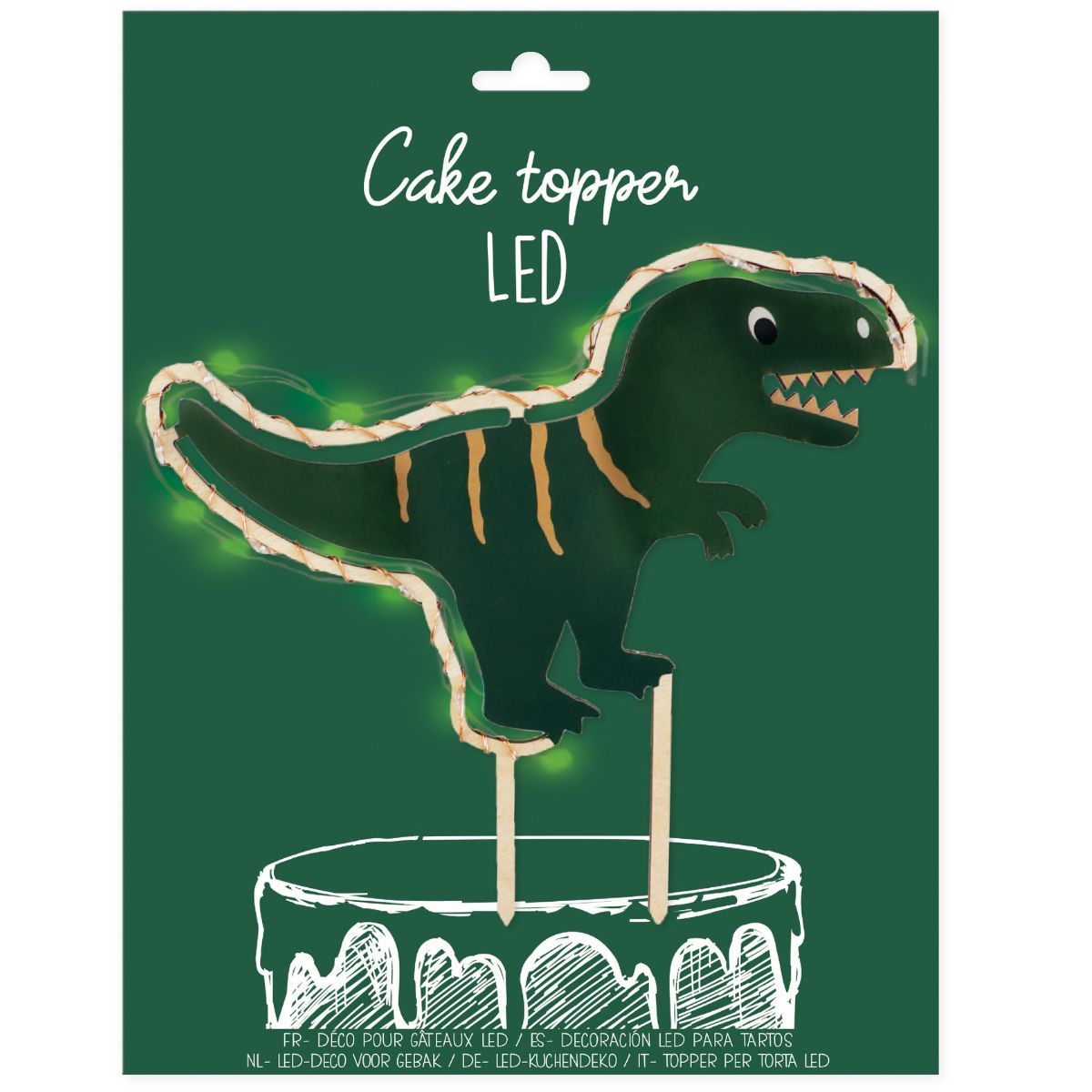 ScrapCooking Kaketopp Led Dinosaur