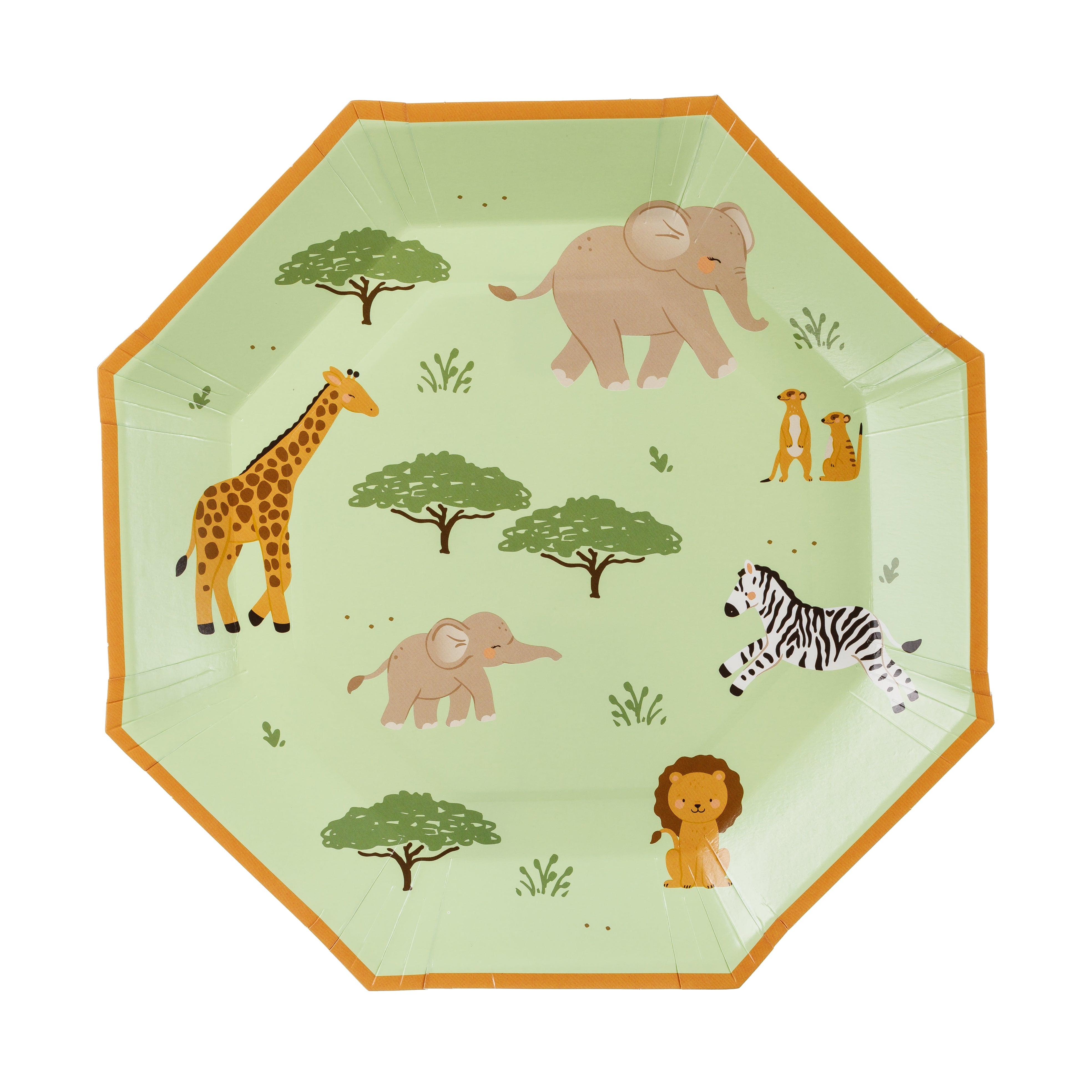 Papptallerken Safari 23 cm, 6 stk