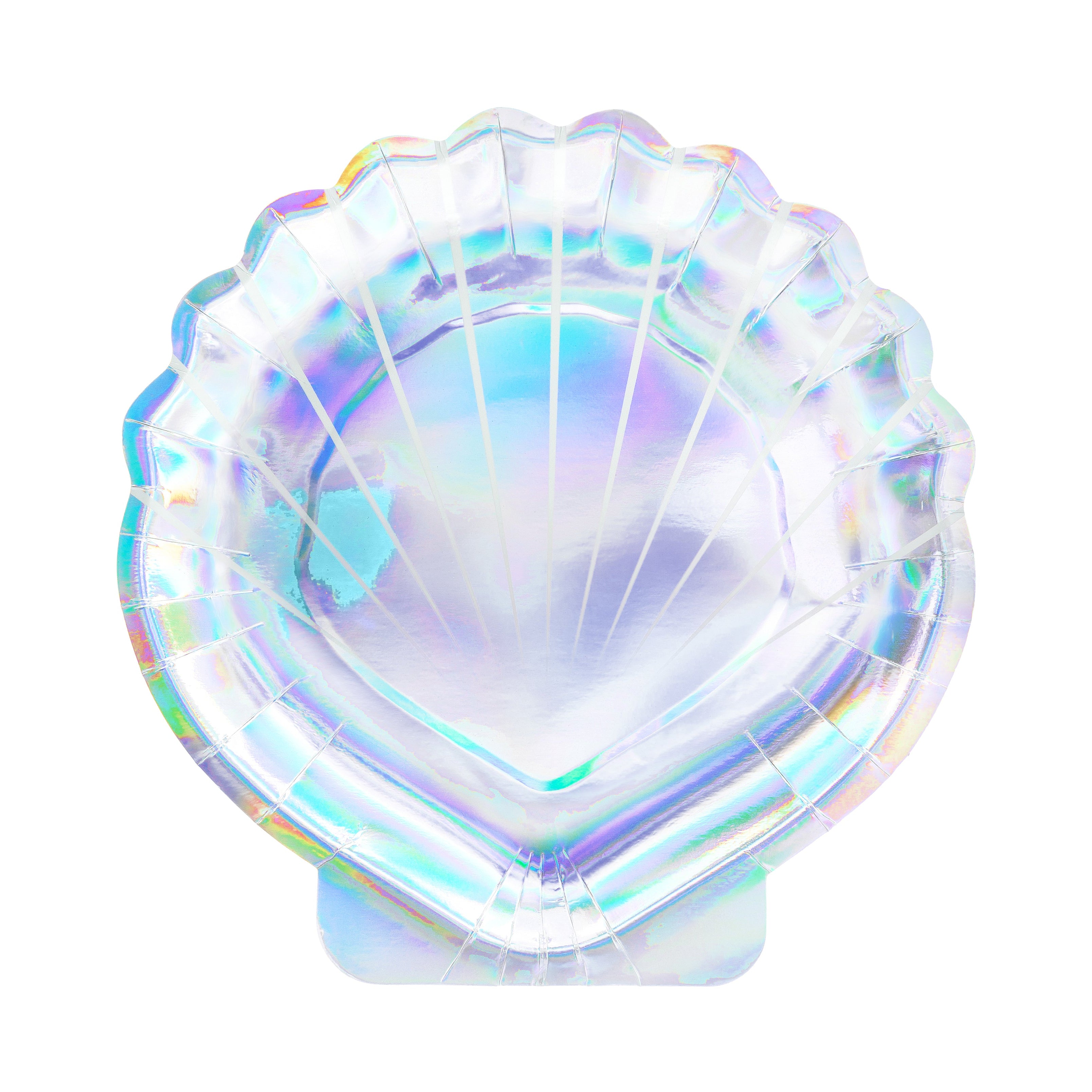 Papptallerken Havfrue Skjell 18.5cm, 6 stk