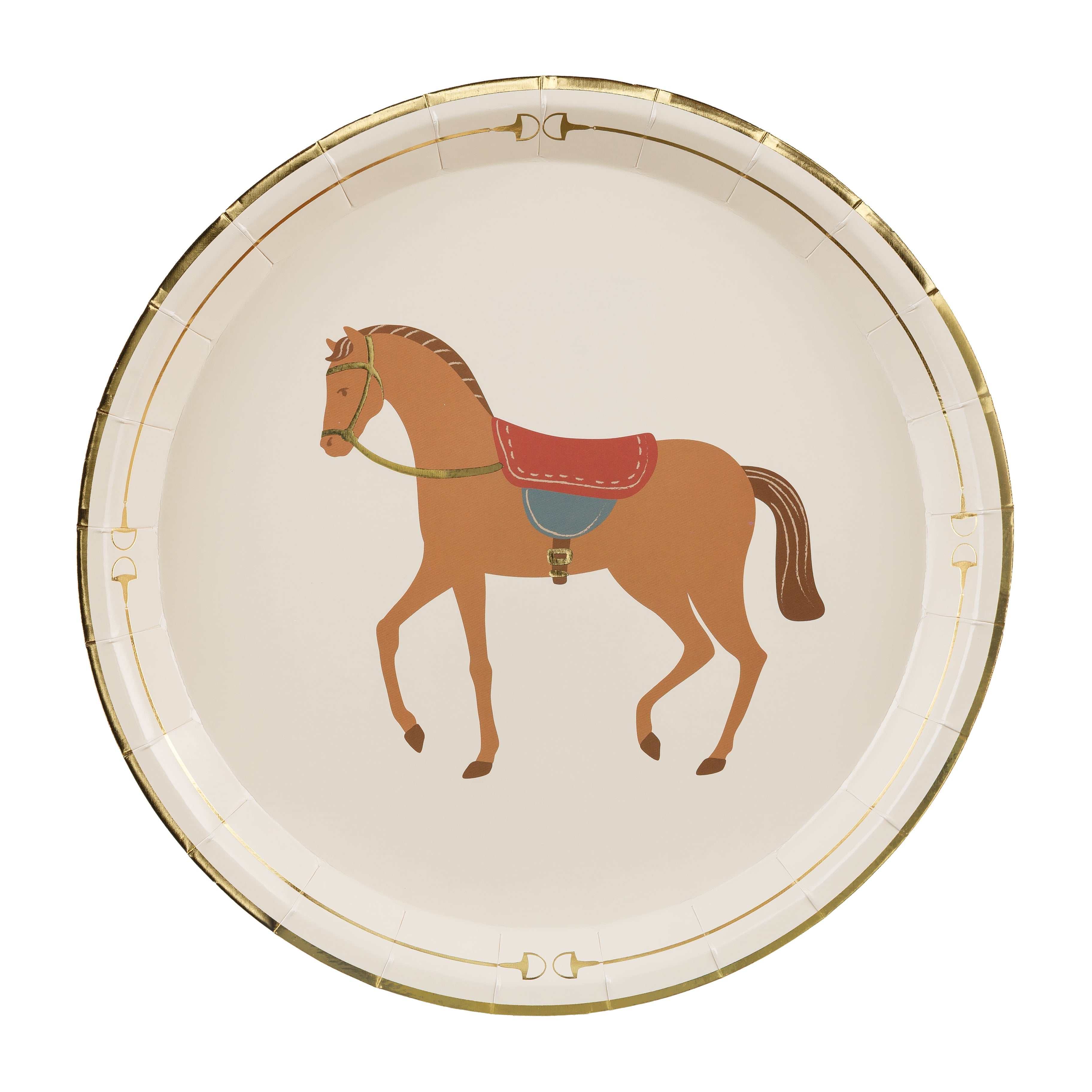 Papptallerken Hest 23 cm, 6 stk