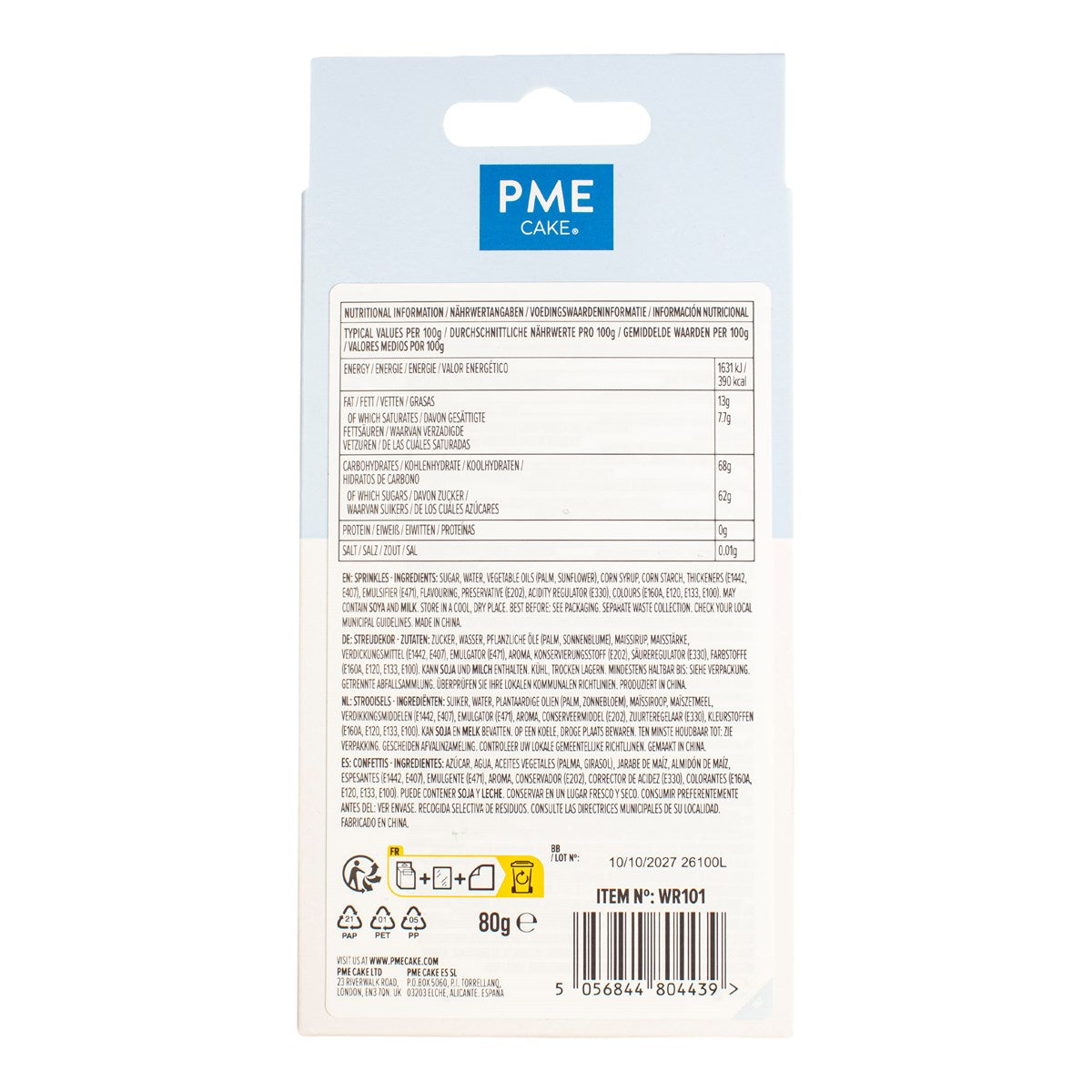 Icing Skrivetuber 4 pk Primærfarger, 80g
