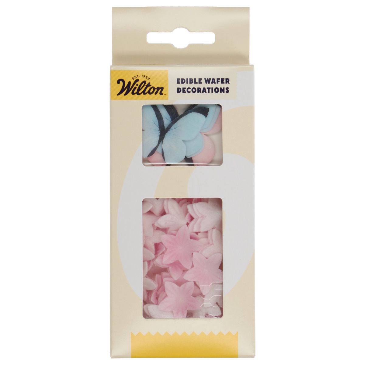 Wilton Spiselige Sommerfugler og blomster Pastel Pink 30 stk