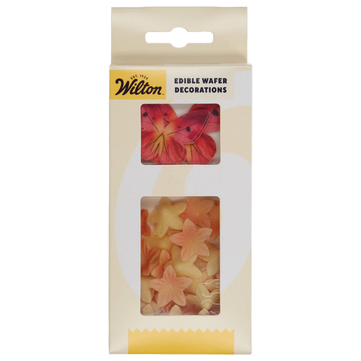 Wilton Spiselige Sommerfugler og blomster Orange Pink 30 stk