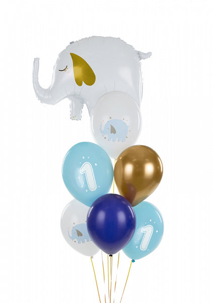 Ballonger Lyseblå 1 år ass 30 cm, 6 pk 2