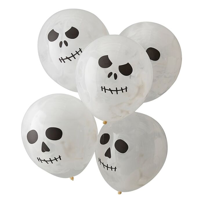 Ballonger Hodeskalle 30 cm, 5 stk