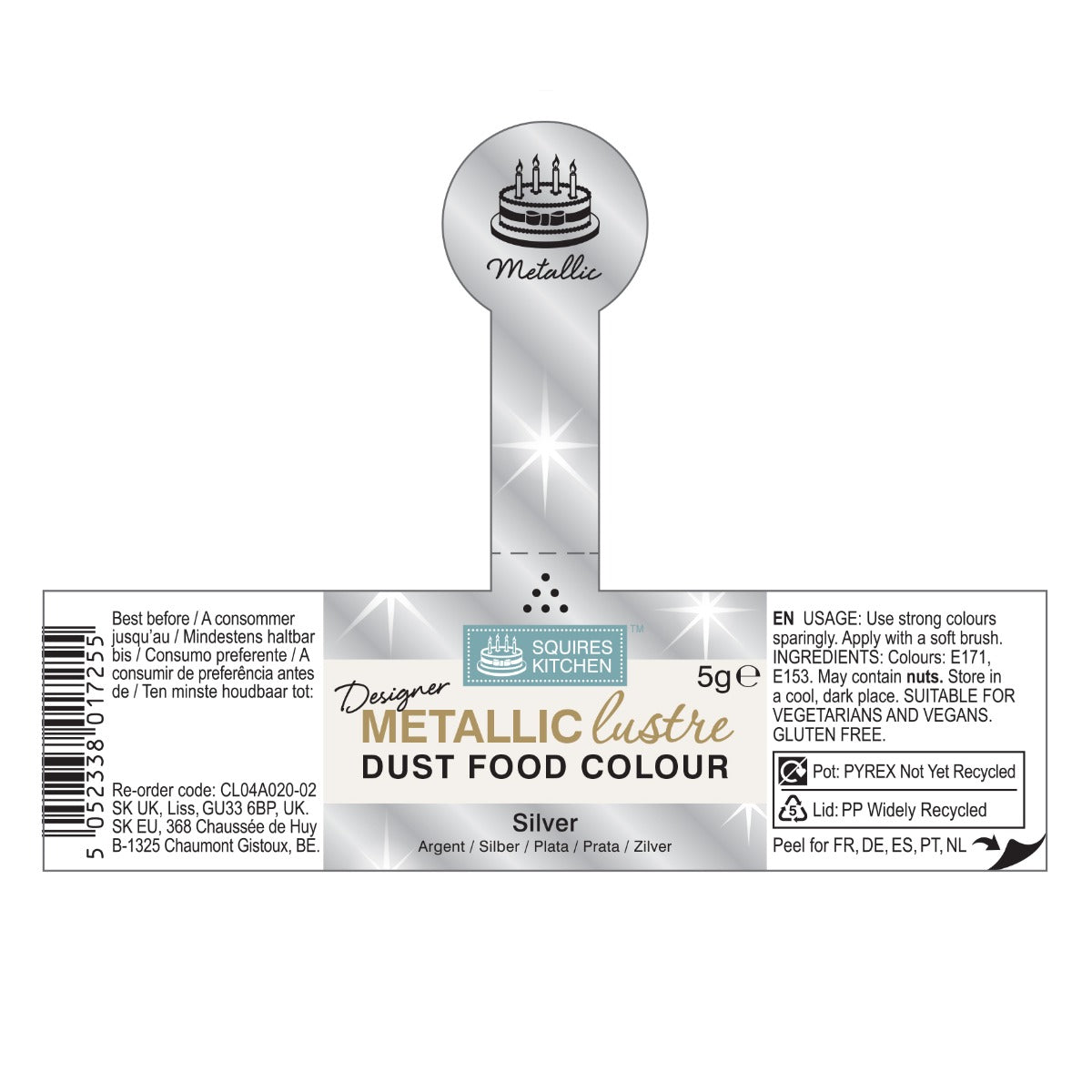 SK Met Lustre Dust Silver, 4g 4
