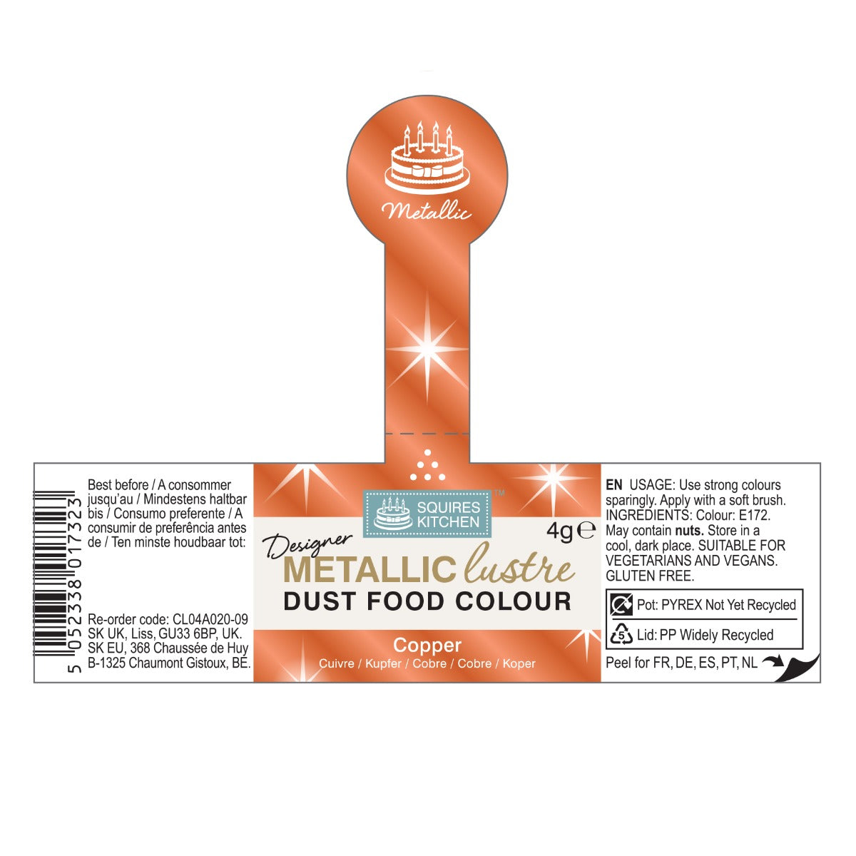 SK Met Lustre Dust Copper, 4g 4