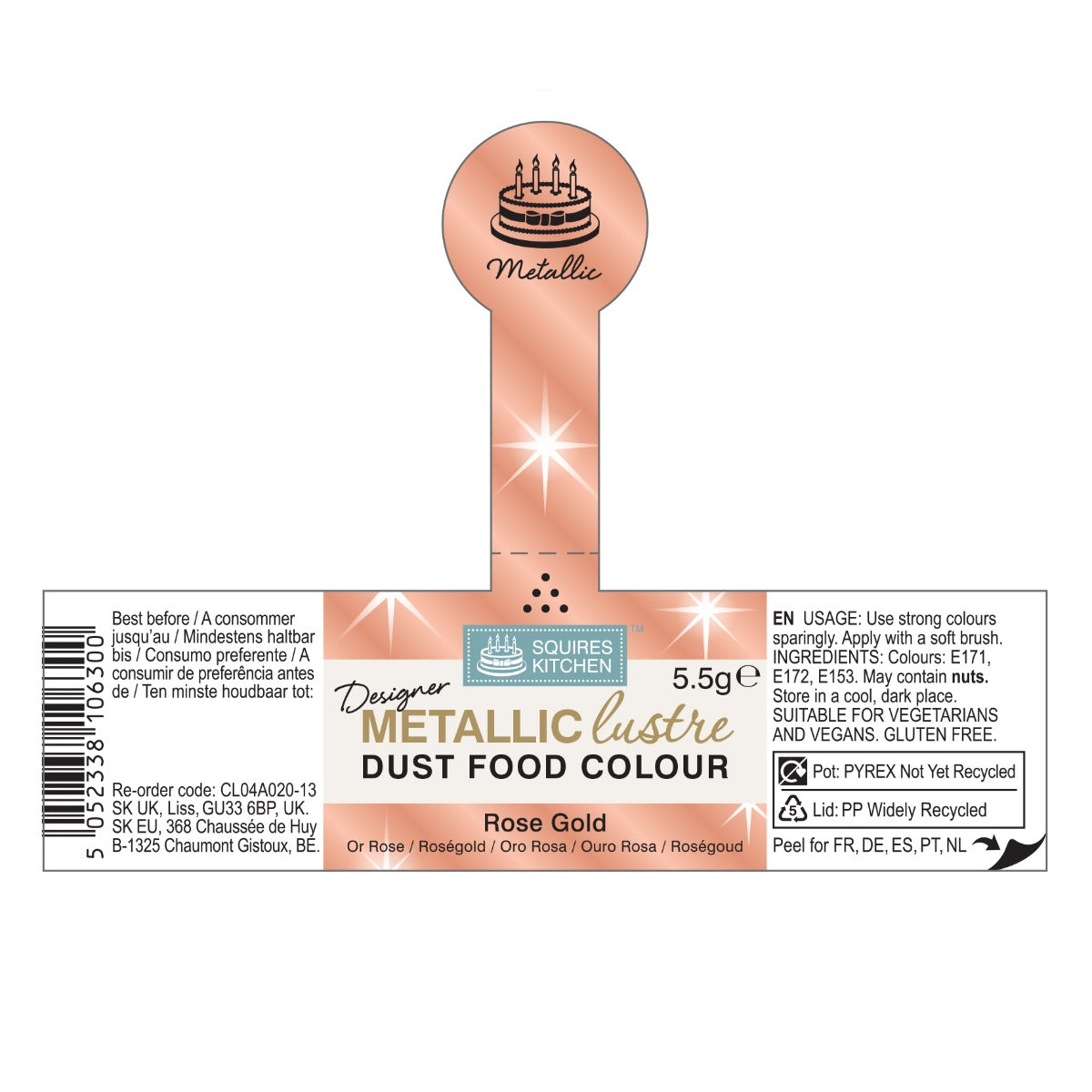 Designer Dust Rose Gold Metallic F C, 5,5g 4