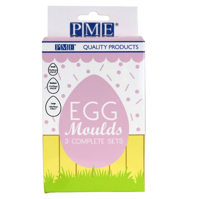 Sjokoladeform Egg, sett av 3 str