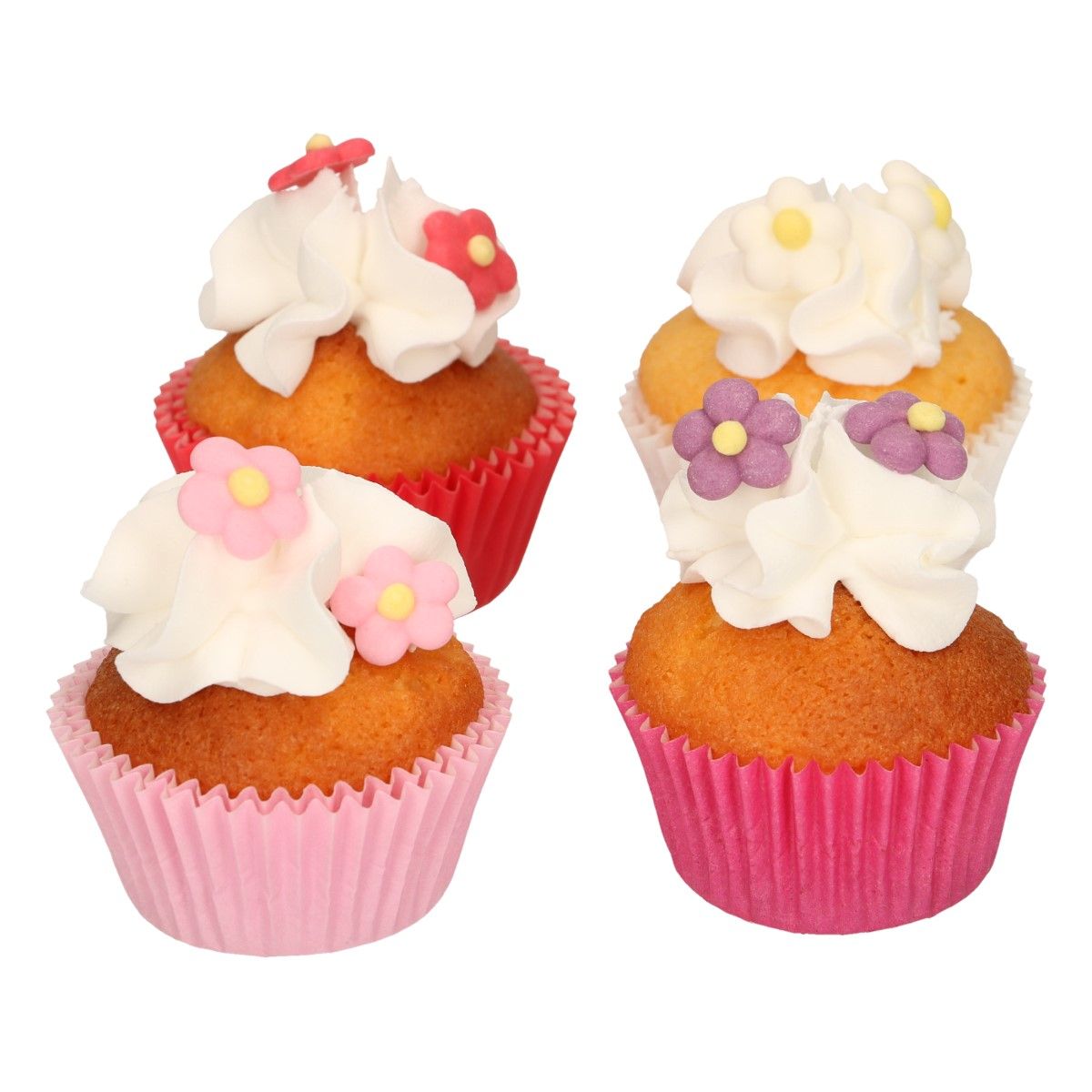 Kakepynt spiselig Miniblomster ass 32 stk 3