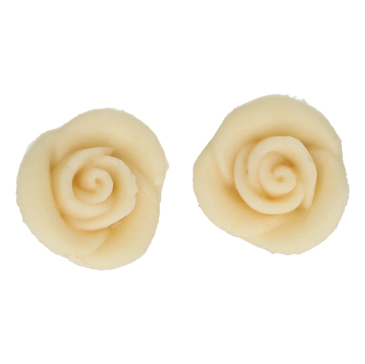Kakepynt Roser Hvite 6 stk Marsipan, 2,5cm 3