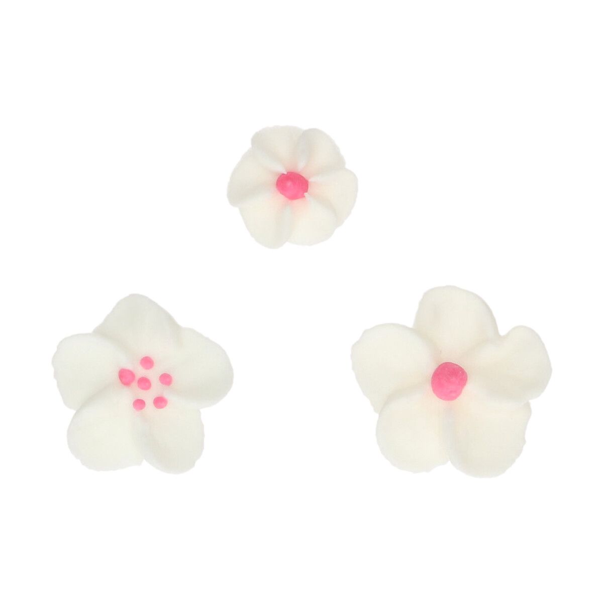 Kakepynt spiselig Blomster Hvit/Rosa ass str, 32 s 2