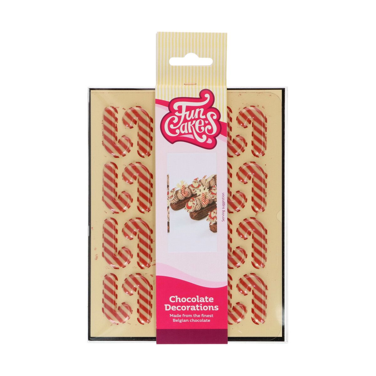 Kakepynt Sjokolade Candy Cane 24 stk