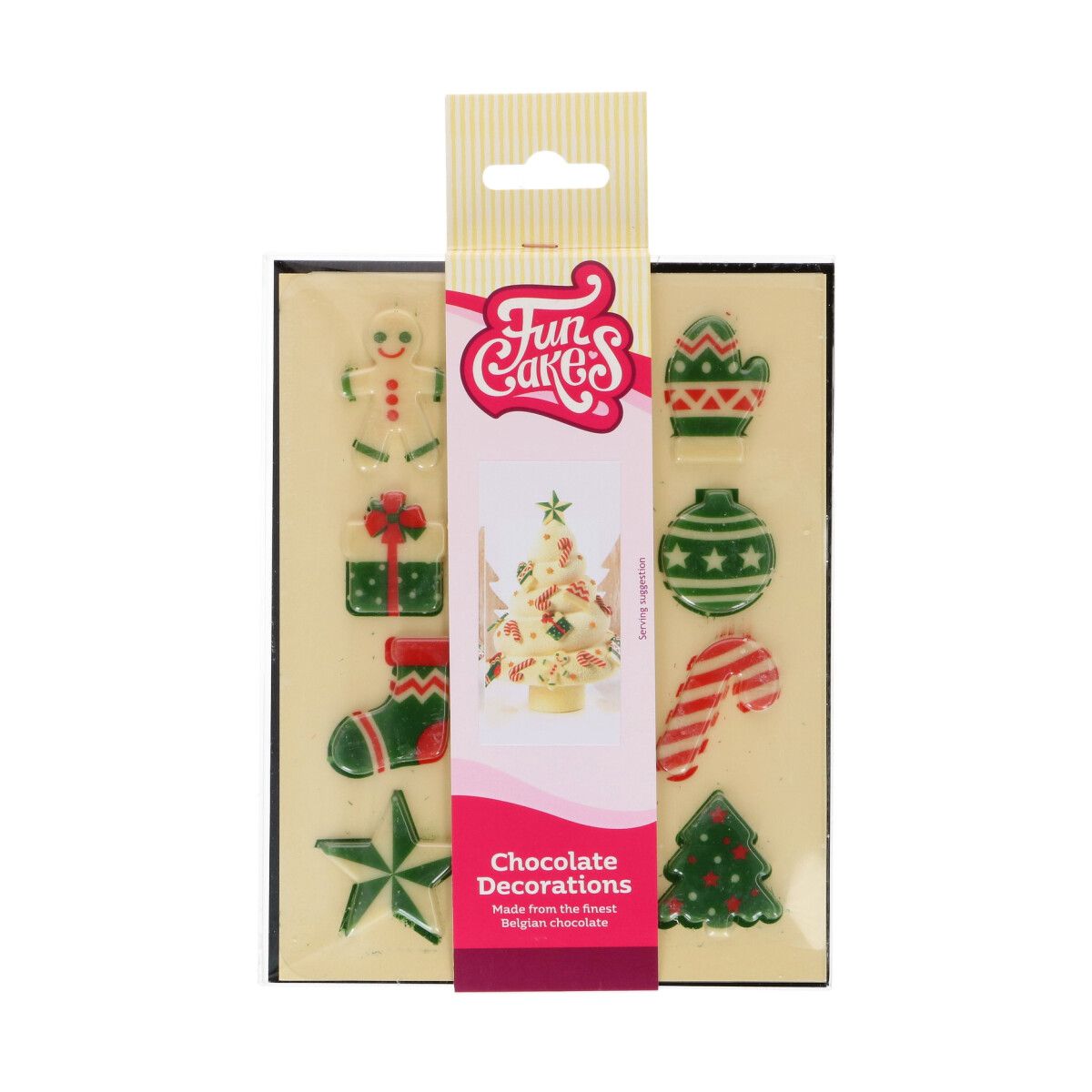 Kakepynt Sjokolade Julefigurer 12 stk