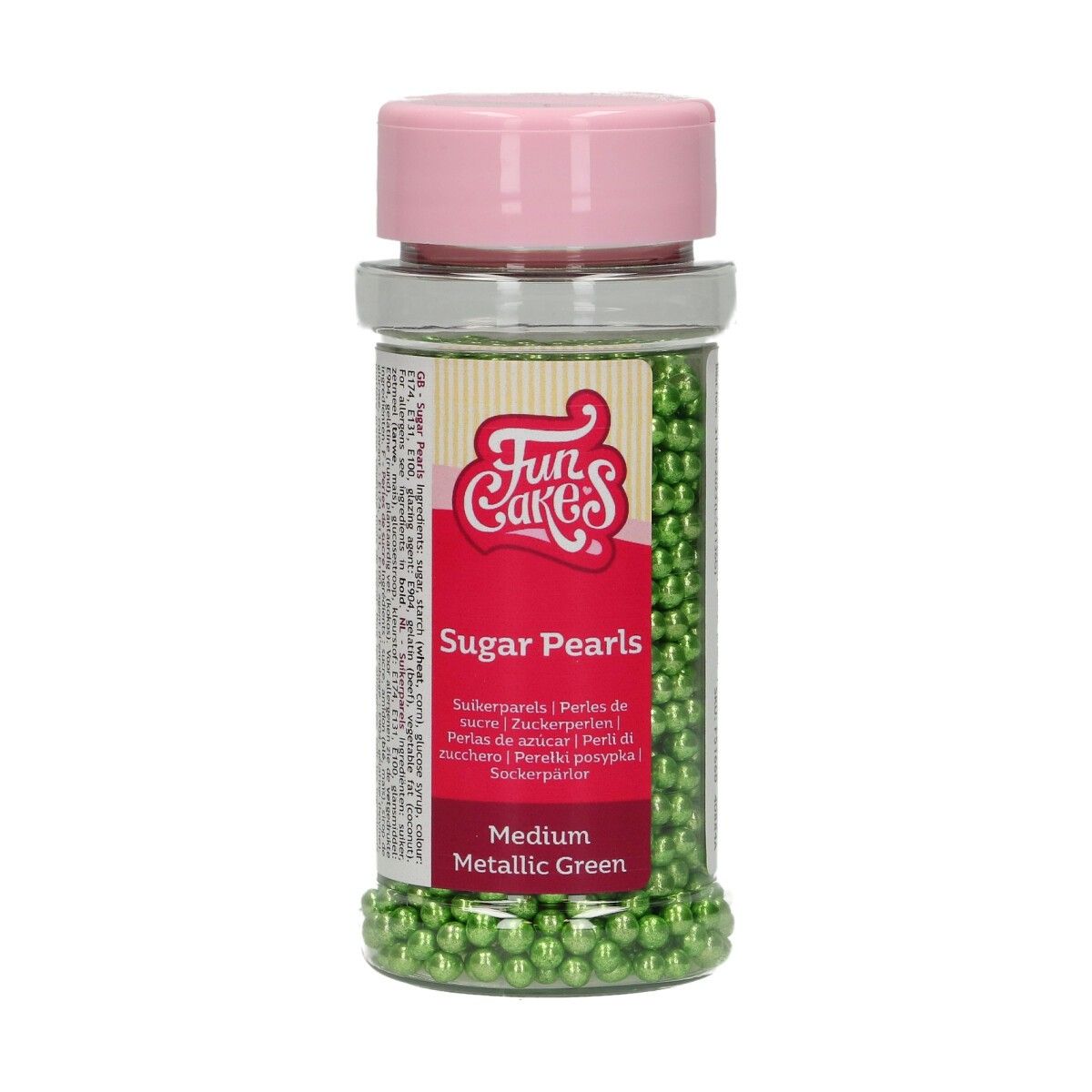Kakestrø Sukkerperler Metallic Grønn 80g FC 2
