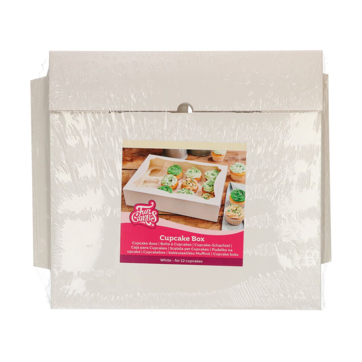 Muffinsboks Hvit for 12 stk 3pk