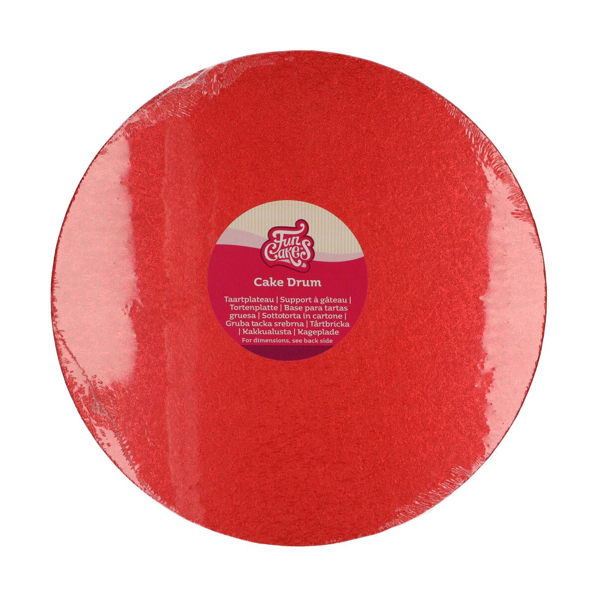 FunCakes Kakedrum Rund Rød 30,5 cm