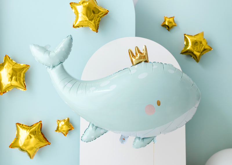 Ballong hval Turkis Folie 93x60 cm 2