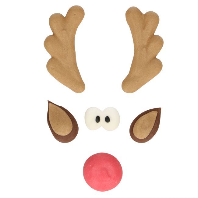 Kakepynt spiselig Rudolf stk, 10 cm 2