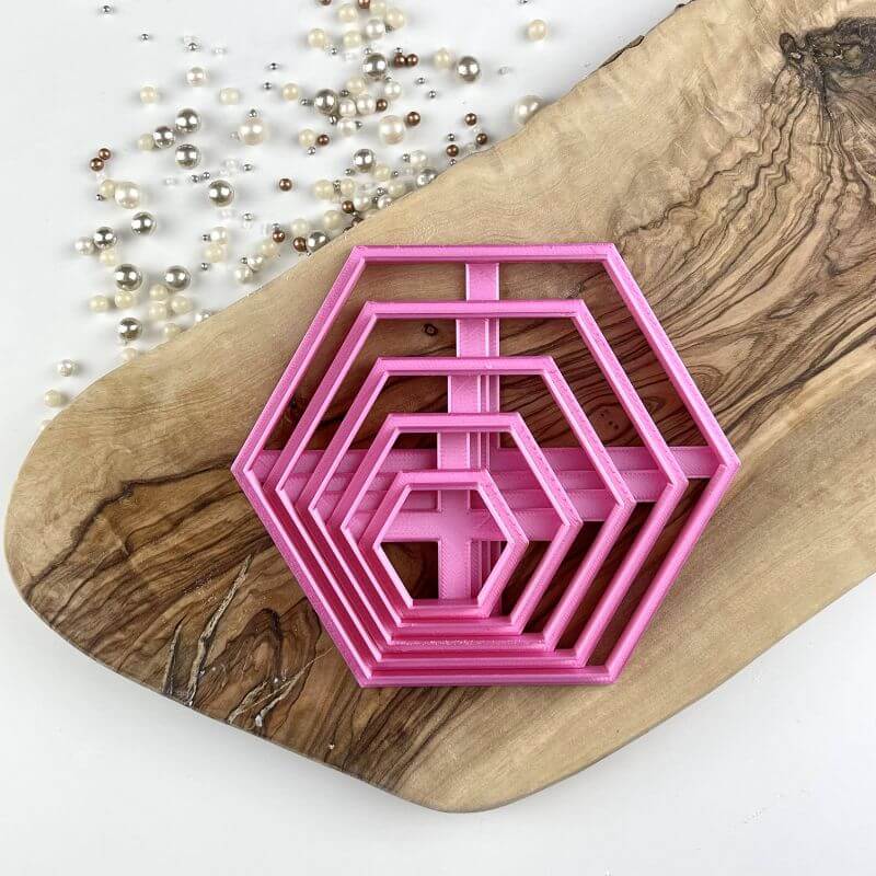 Hexagon utstikker 7 cm 2