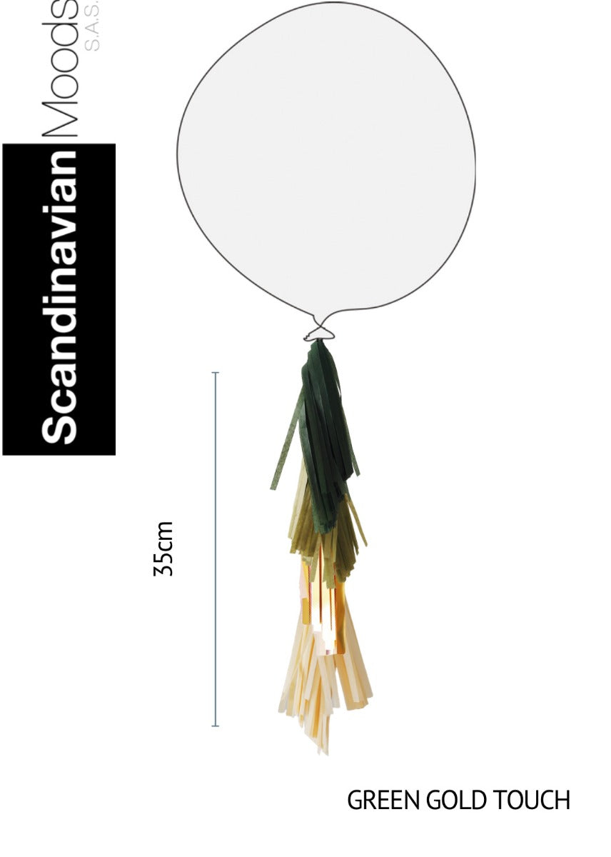 Tassel Green Gold 35 x 25 cm