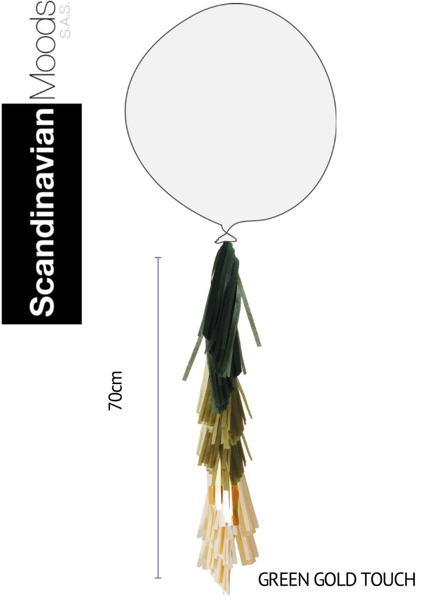 Tassel Green Gold 70 x 25 cm