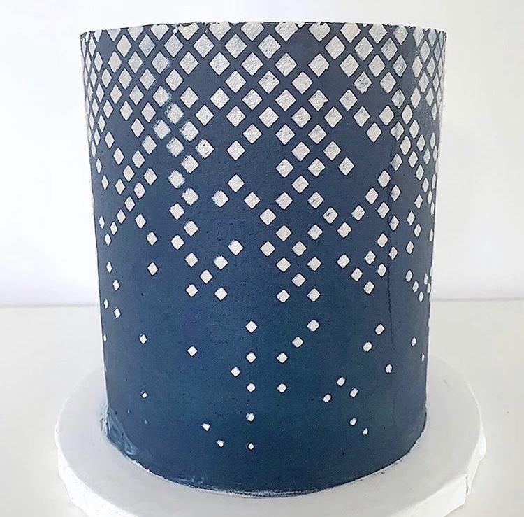 Diamond Shower Kake Stensil 4