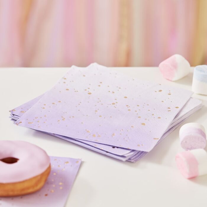 Servietter Ombre Lilac, 16 stk, ca 16 cm 2