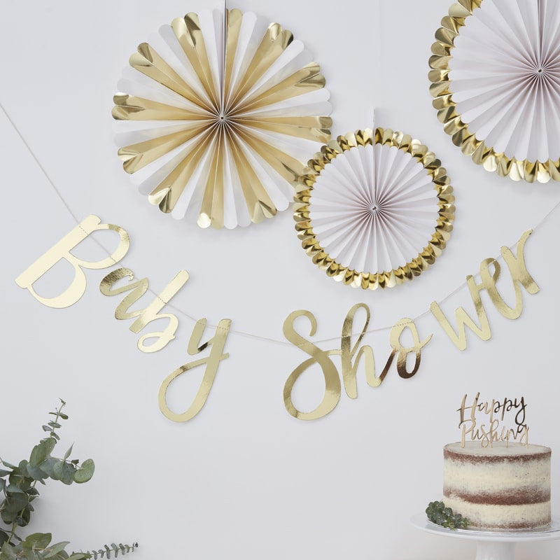Girlander BabyShower Gull folie 2