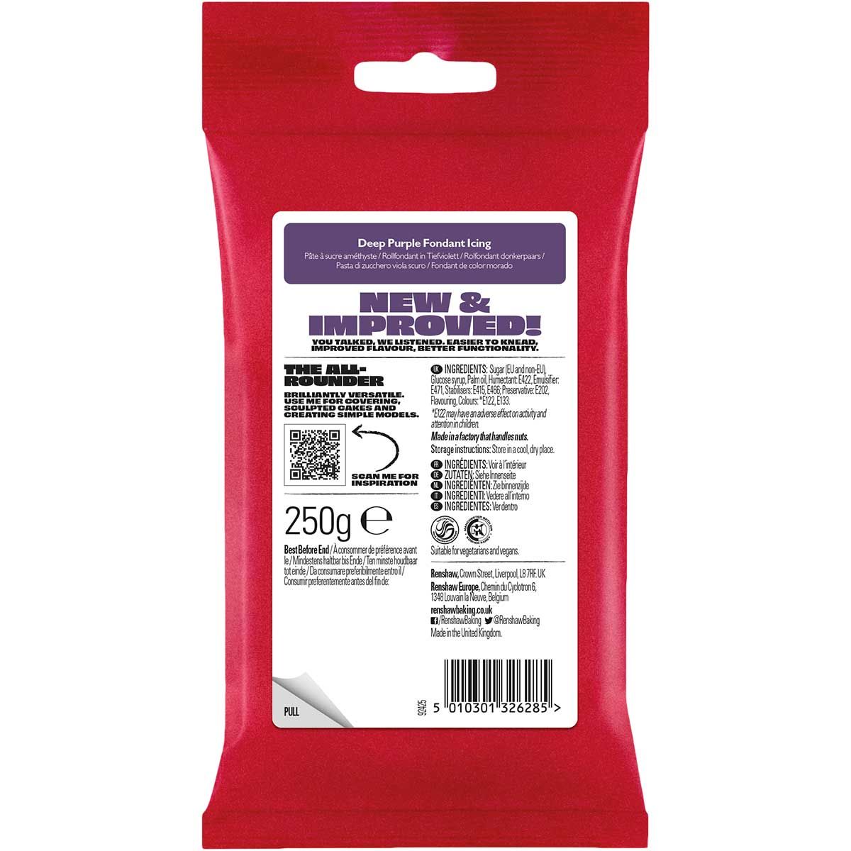 Fondant Lilla Mørk Renshaw 250g 2