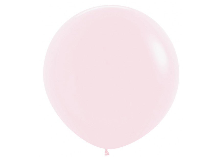Ballonger Rosa Pastel Matt Runde 60cm, 10 PK