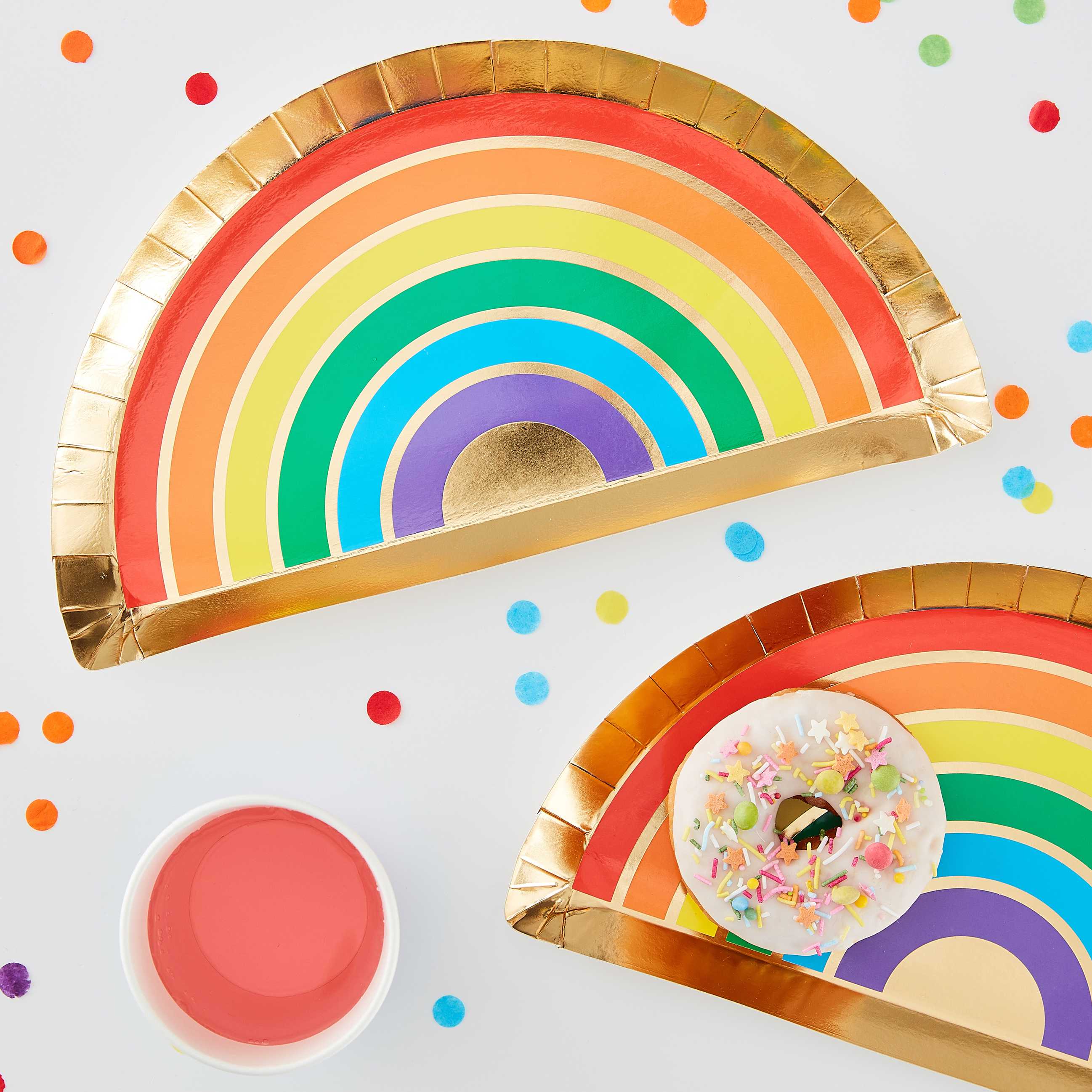 Papptallerken Rainbow 8stk 2