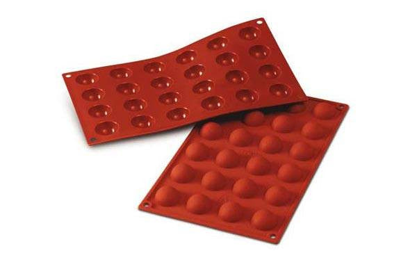Silikonform SF006 Halvkule 24 hull, Ø3cm H1,5cm