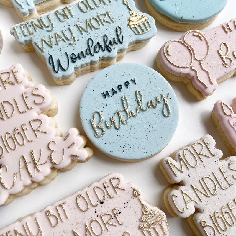 Swirls and Curls Happy Birthday Cookie Embosser 3