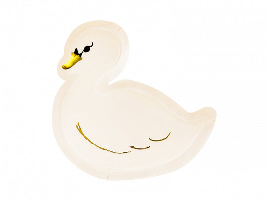 Papptallerken Svane 23,5x22,5cm, 6 stk