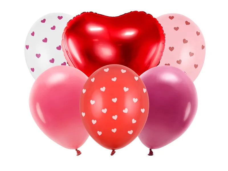 Ballonger Valentine mix 30 cm, 6 stk