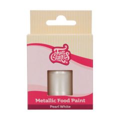 Maling spiselig Metallic Pearl White 30 ml